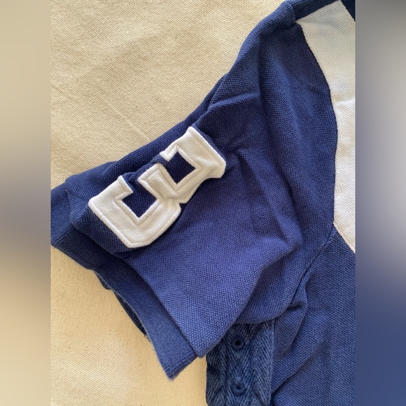 Polo Ralph Lauren Navy Polo with Embroidered Emblems Casual Classic Fit Medium - Picture 6 of 8